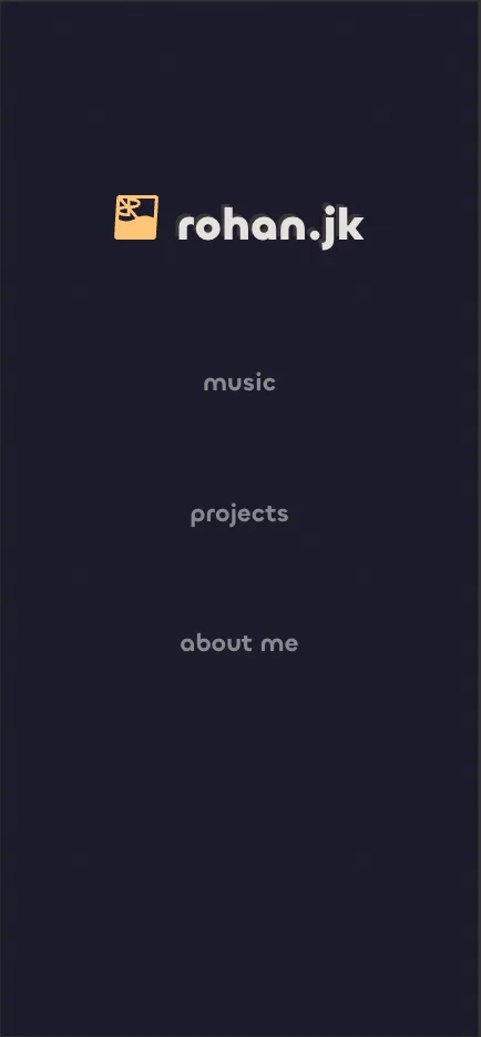 The mobile homepage